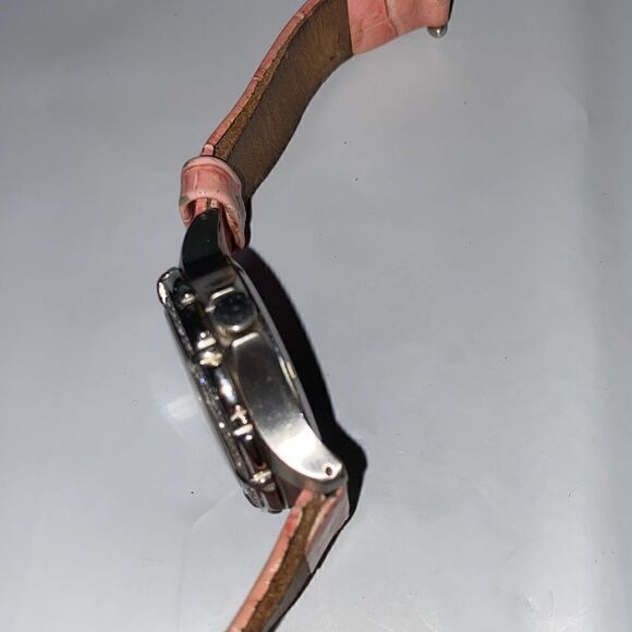 Fossil Blue Women's Silver Tone Date Pink Pave Bezel 100M Quartz Watch OS - Picture 10 of 11